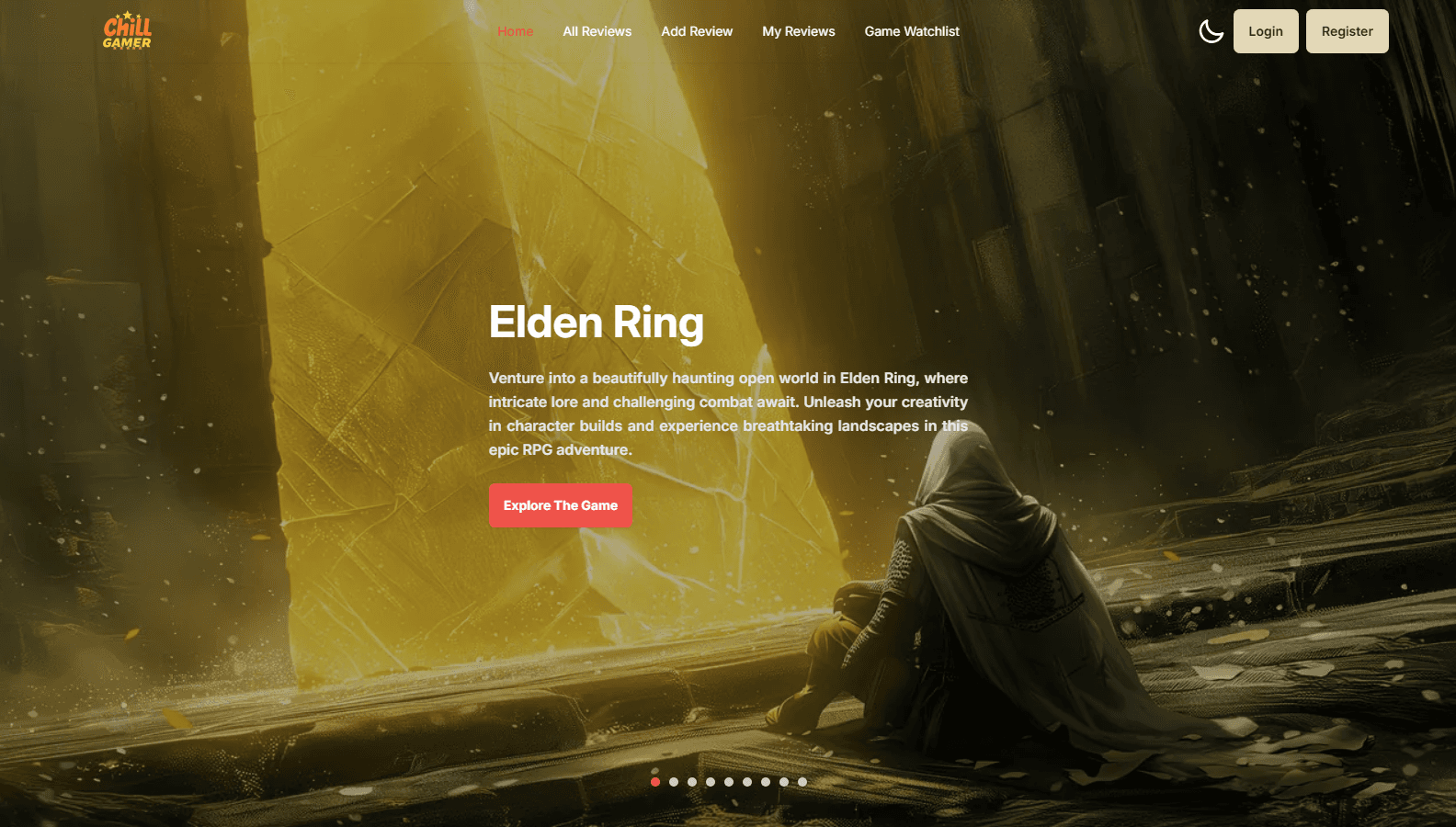 chill gamer website screenshot